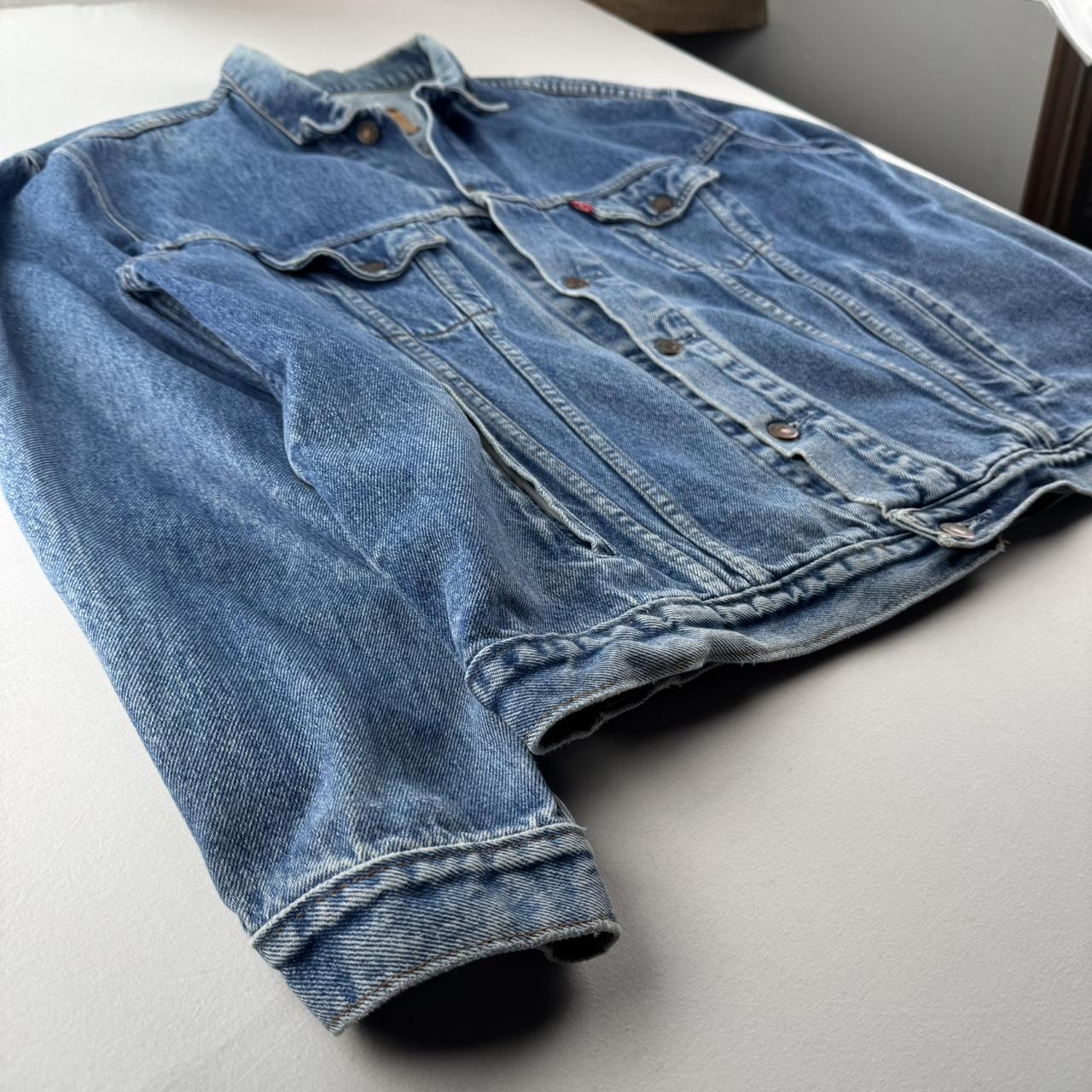 Early 2000s Levis Heavy Denim Bomber Jacket XL