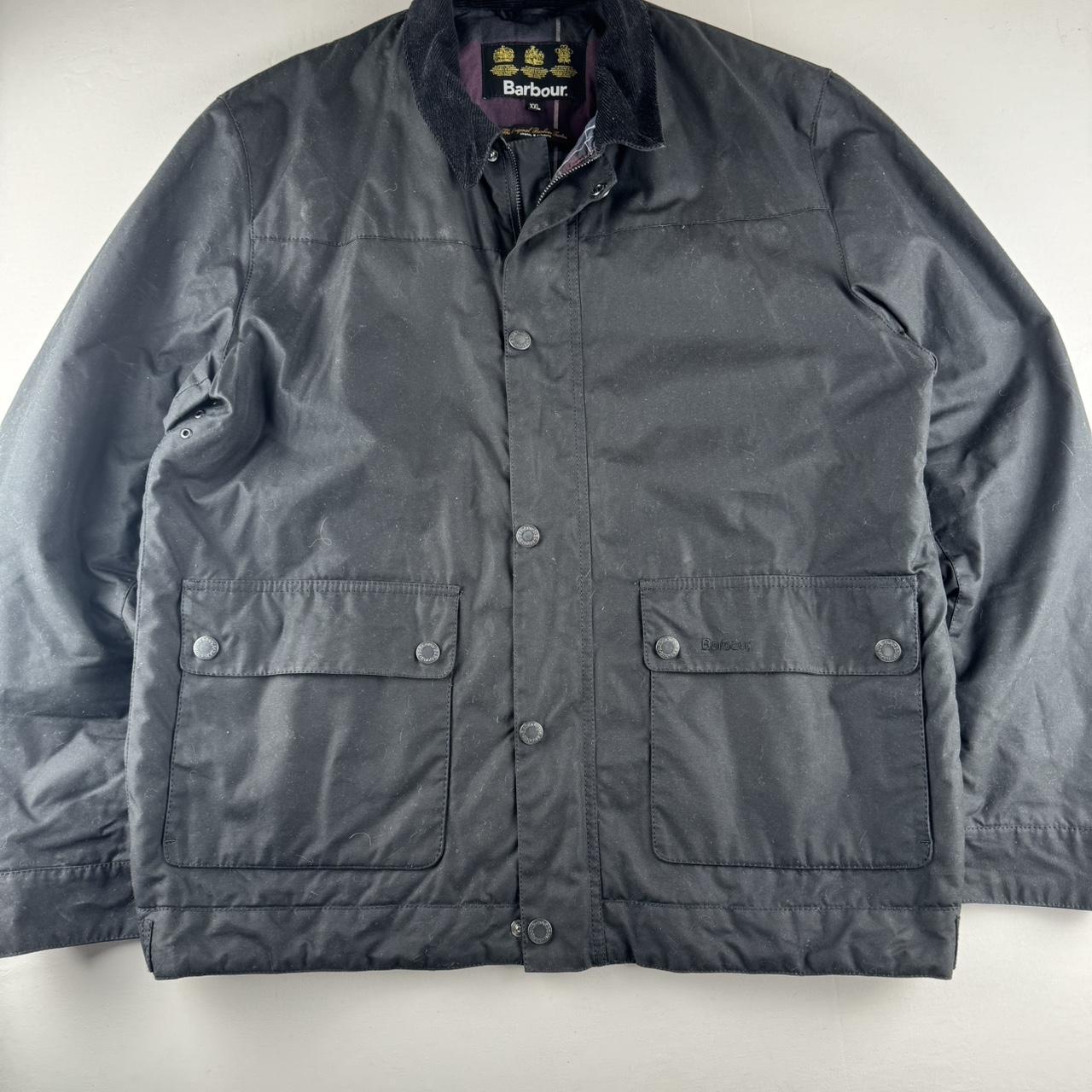 Black Barbour Bodmin Wax Jacket with Corduory Collar XXL