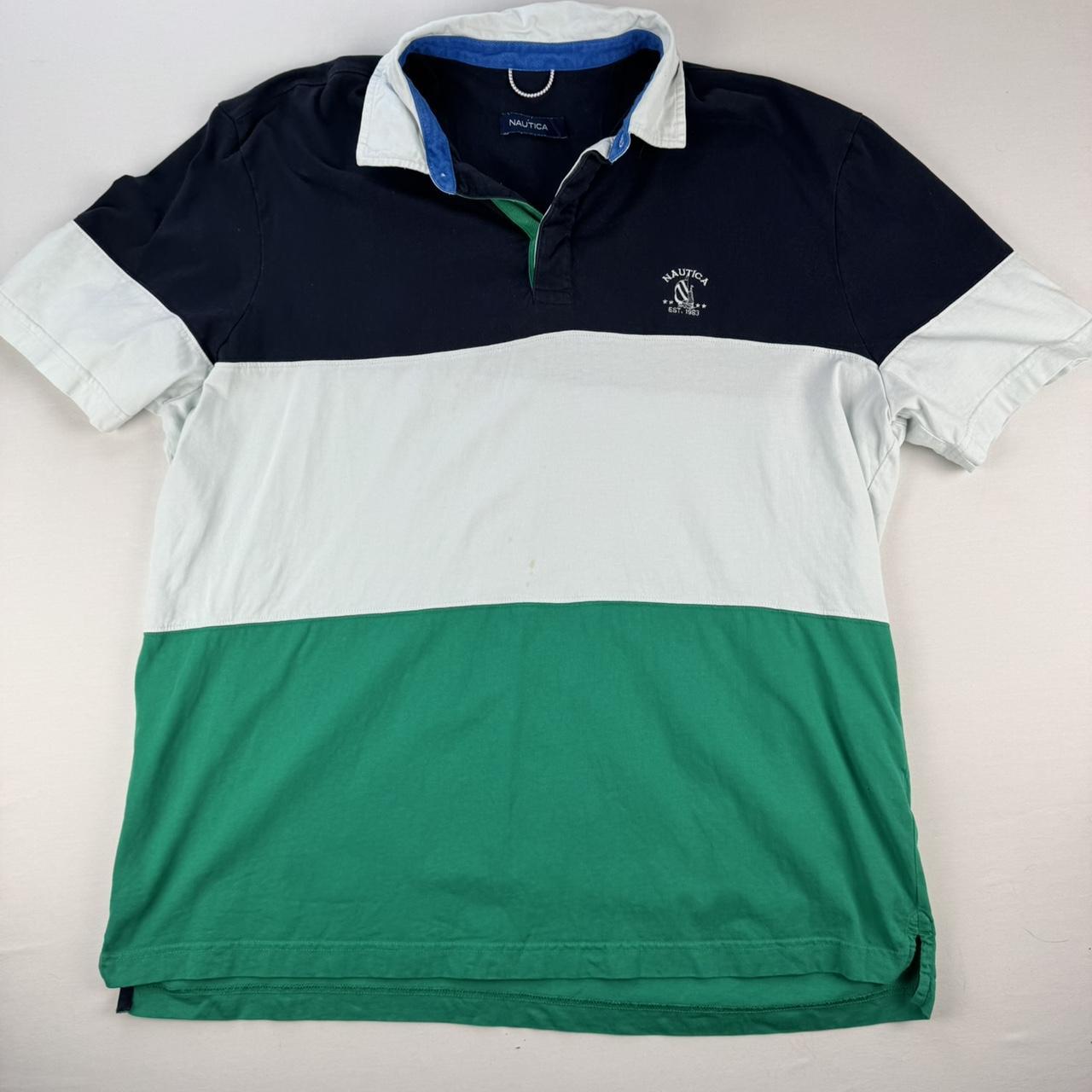 Nautica Short Sleeve Striped Rugby Polo XXL