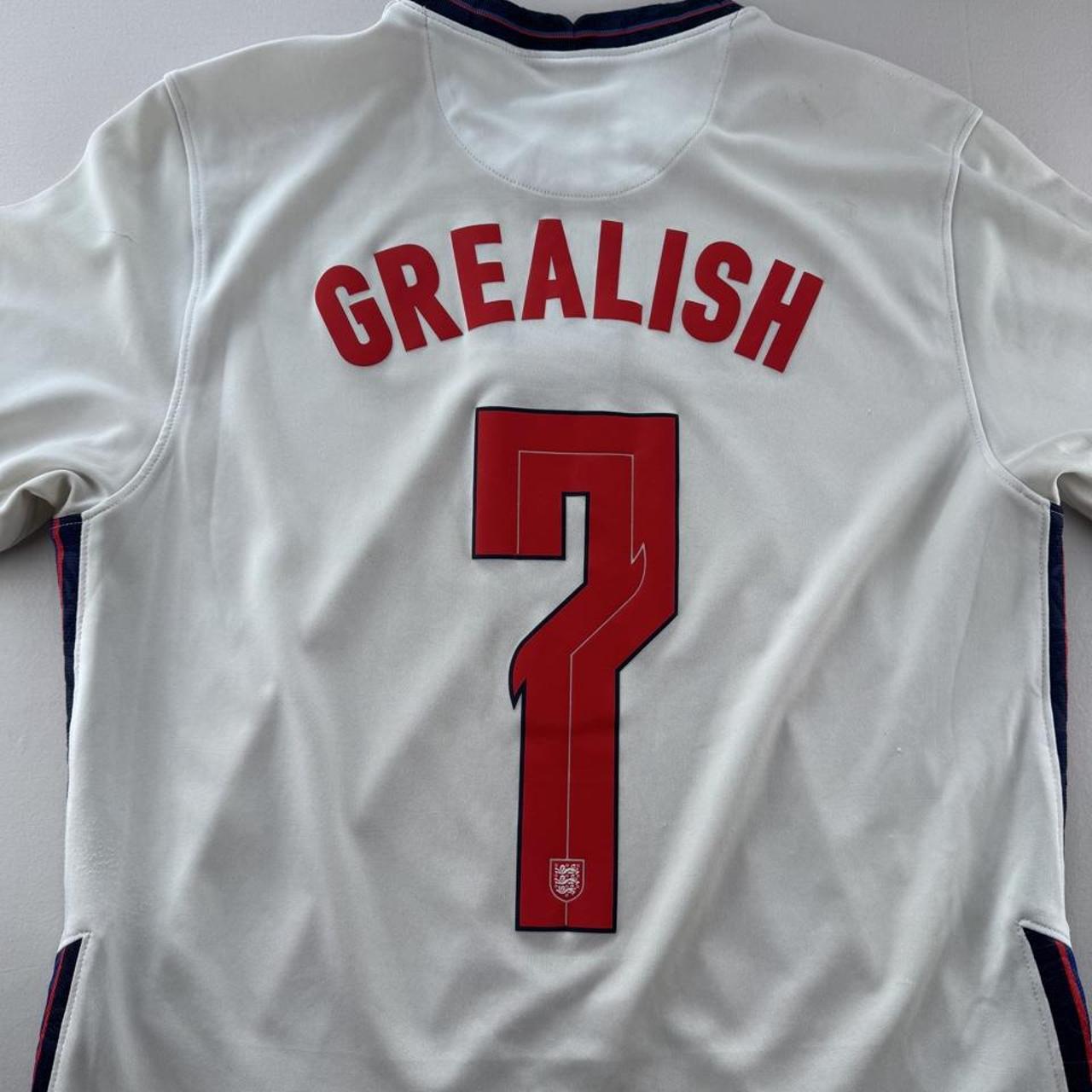 Nike England 2020-21 Home Jack Grealish 7 Jersey M