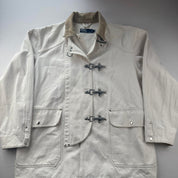 Rare Late 1990s Firemans Clasp Polo Ralph Lauren Chore Jacket with Corduroy Collar M