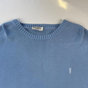 Yves Saint Laurent Crewneck Knit Sweater in Blue Size XXL