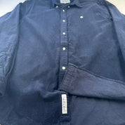 Navy Carhartt WIP Long Sleeve Madison Corduroy Button Down Shirt XL