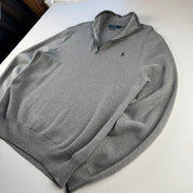 Polo Ralph Lauren Green Embroidered Pony Quarter Zip Jumper XL
