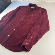 Burgundy Carhartt WIP Long Sleeve Madison Corduroy Button Down Shirt M