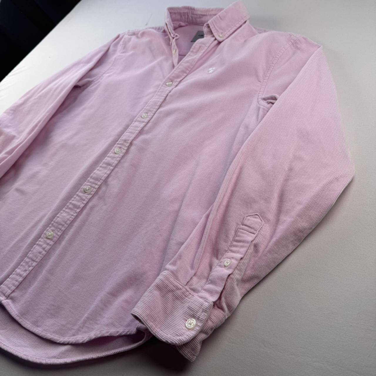 Pink Carhartt WIP Long Sleeve Madison Corduroy Button Down Shirt S