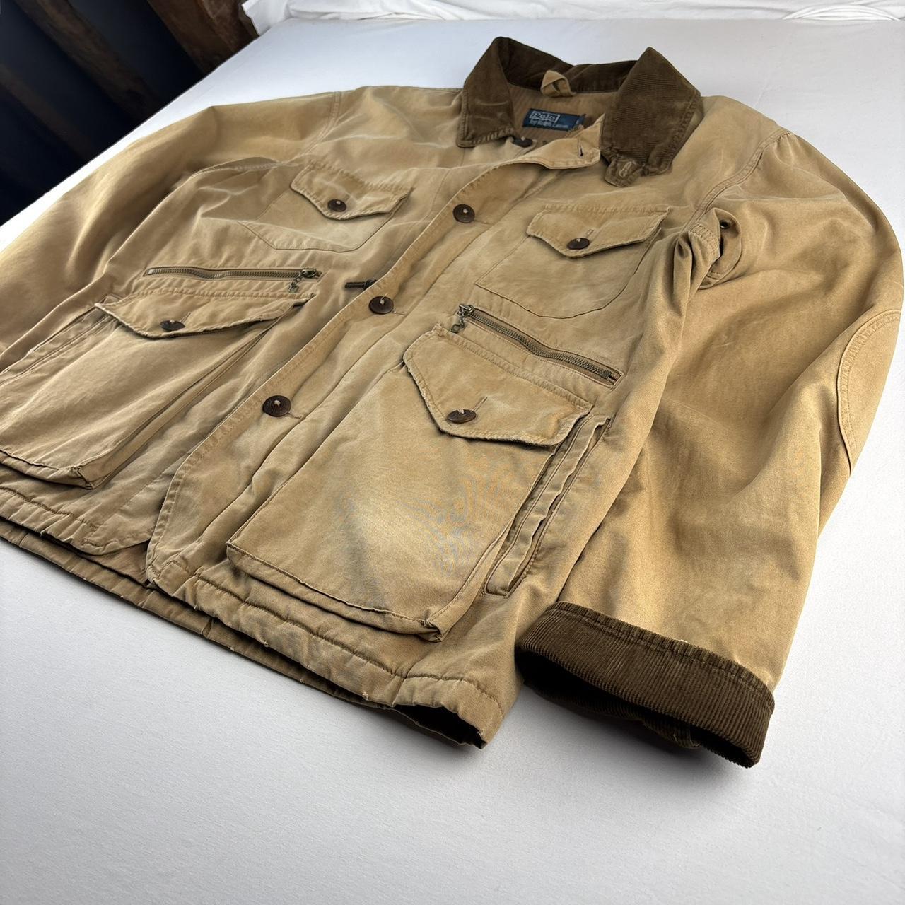 Early 2000s Polo Ralph Lauren Workwear Canvas Jacket with Corduroy Trim L