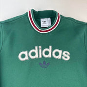 Modern Adidas Fleece Embroidered Crewneck Jumper S