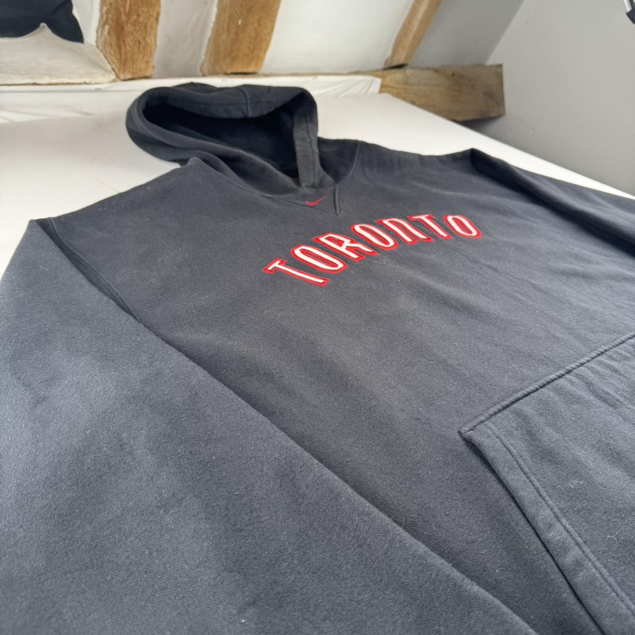 Rare Late 1990s Nike Toronto Raptors Thick Oversized Heavyweight Embroidered Centre Swoosh Hoodie