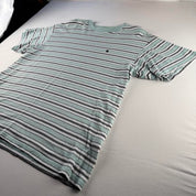 Carhartt WIP Turquoise Striped T-Shirt L