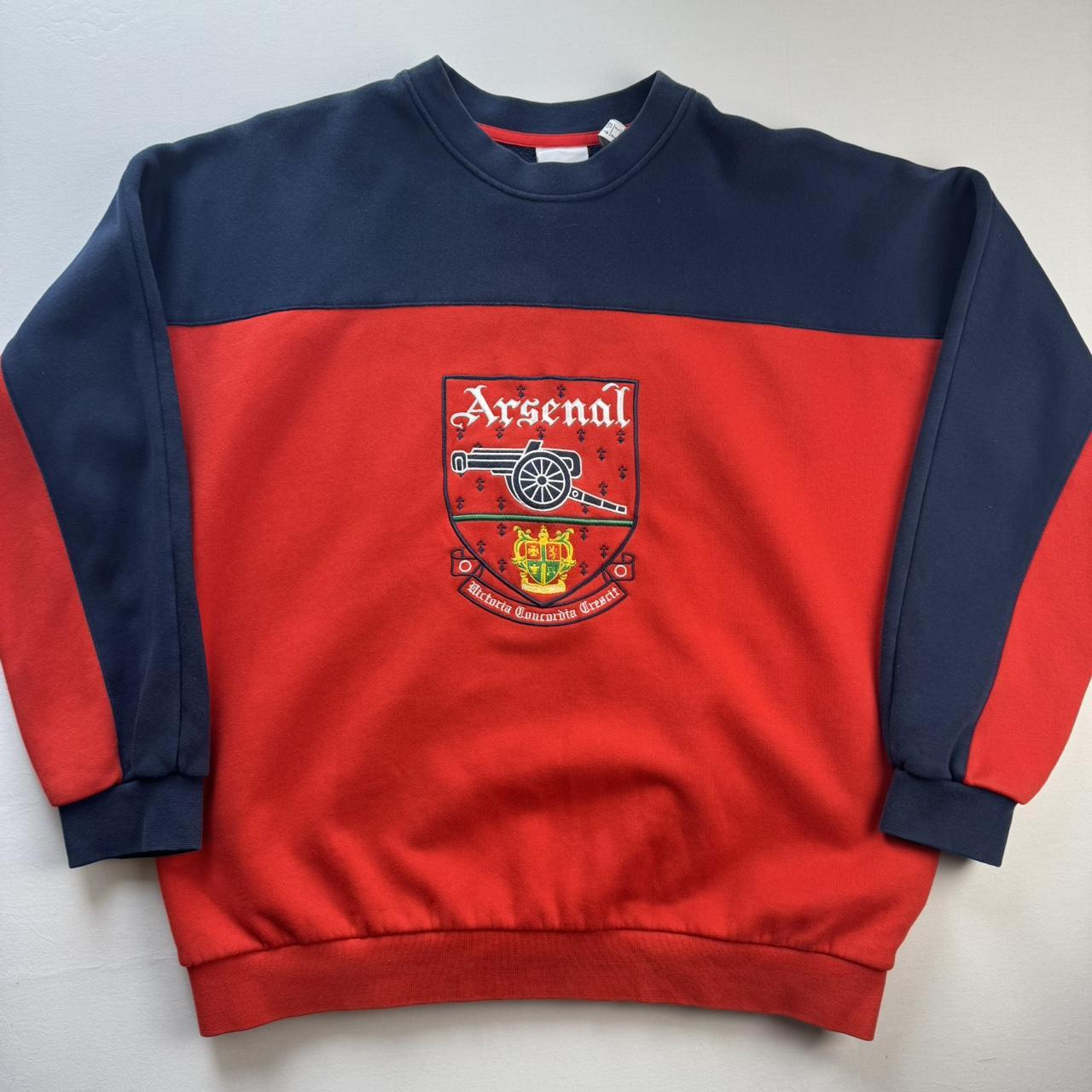 VIntage Style Adidas Embroidered Oversized Arsenal Sweatshirt S