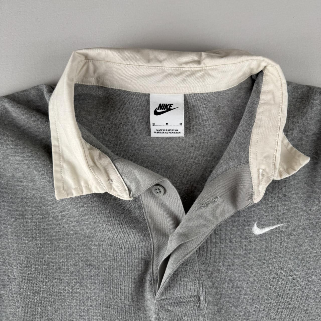 Nike Embroidered Swoosh Thick Rugby Polo Shirt M