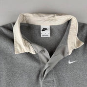 Nike Embroidered Swoosh Thick Rugby Polo Shirt M