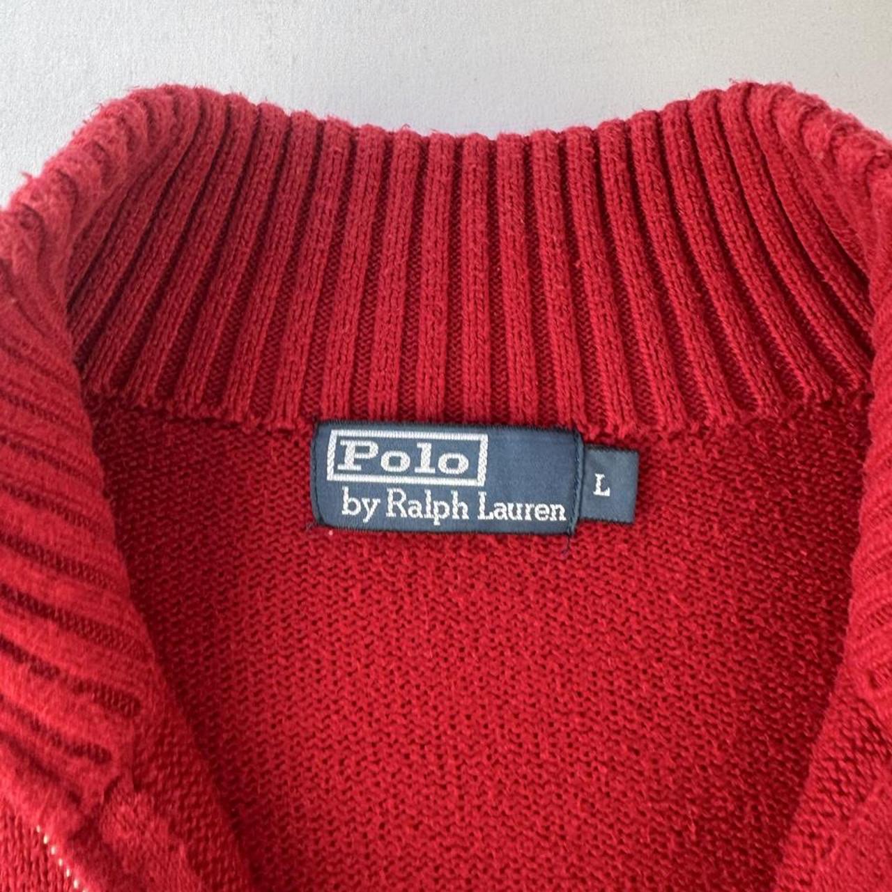 Polo Ralph Lauren Embroidered Pony Knitted Quarter Zip L