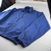 Early 2000s Yves Saint Laurent YSL Embroidered Logo Cotton Harrington Jacket L