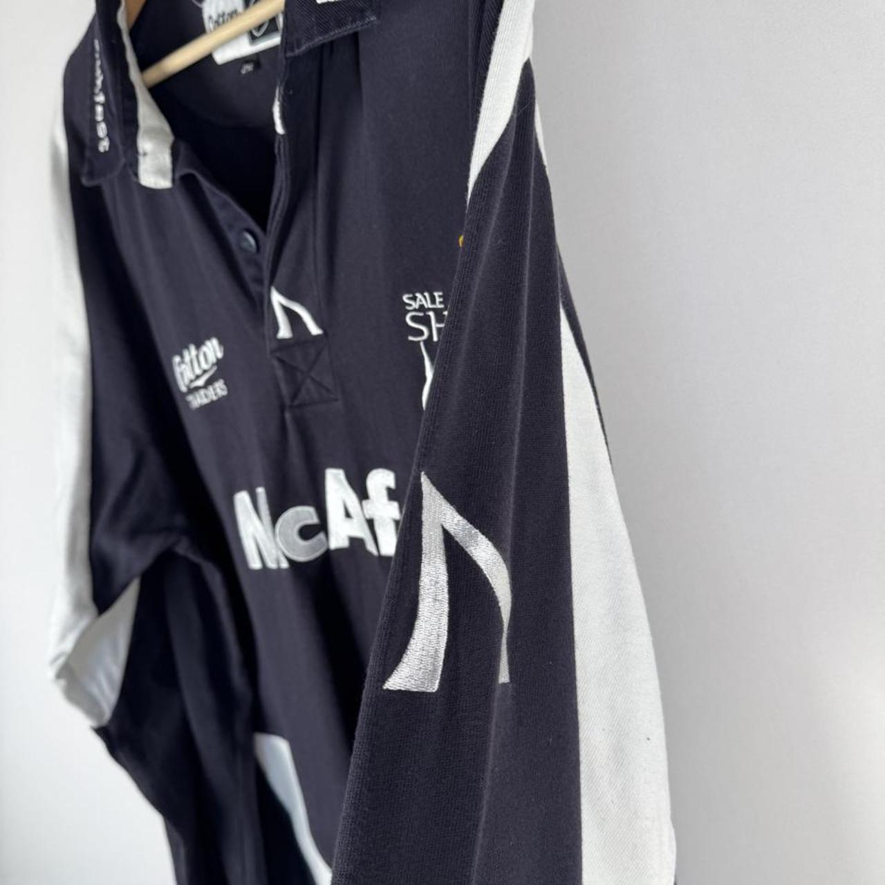 Cotton Traders men's polo shirt navy blue embroidered Sale Sharks logo