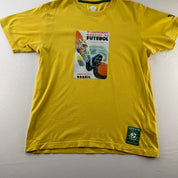 Rare 2000s Adidas Futebol Brazil Graphic T Shirt S