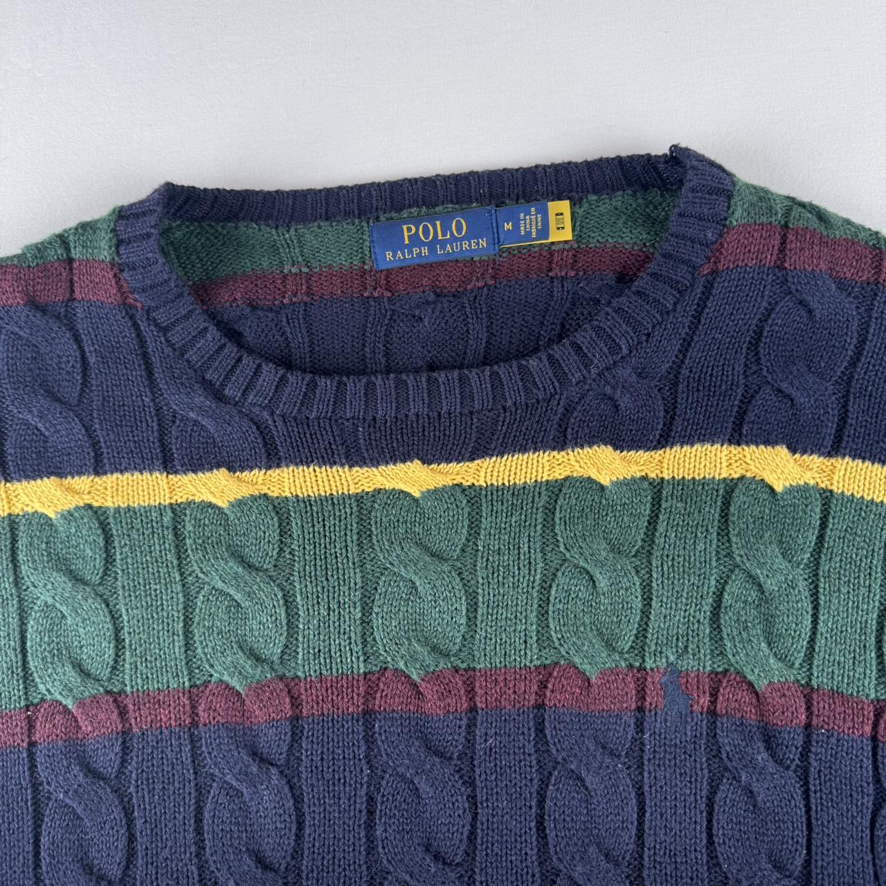 Polo Ralph Lauren Striped Cable Knit Jumper
