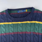 Polo Ralph Lauren Striped Cable Knit Jumper