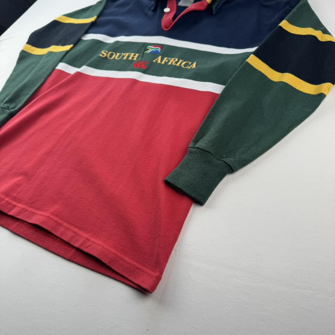 Canterbury 1990s Spellout South Africa Rugby Polo Shirt S