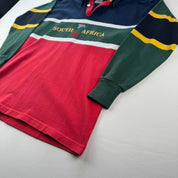 Canterbury 1990s Spellout South Africa Rugby Polo Shirt S