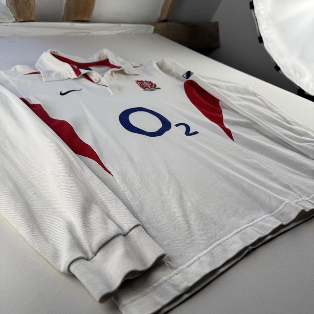 2003 England Home Nike Rugby Polo Shirt M