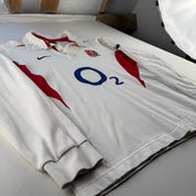 2003 England Home Nike Rugby Polo Shirt M
