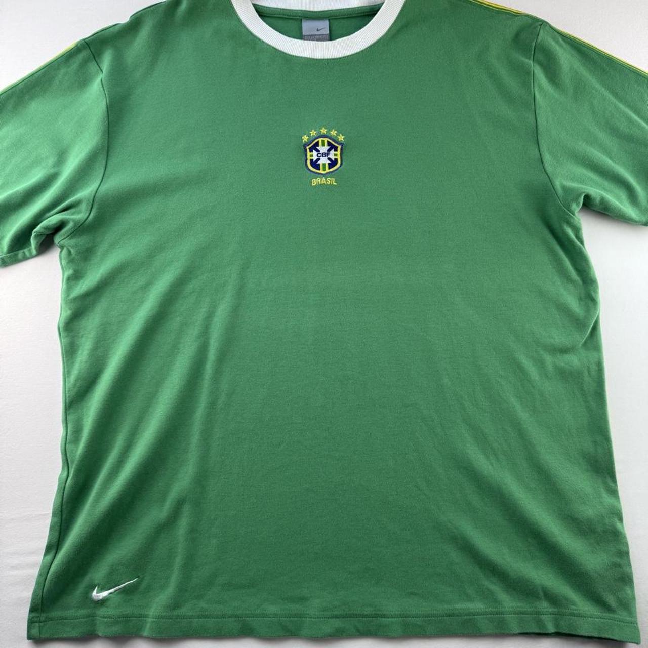 2003 Nike Embroidered Brazil Swoosh Oversized Heavy T-Shirt XXL
