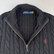 Polo Ralph Lauren Quarter Zip Cable Knit Jumper XL