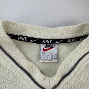 Rare 1990s Centre Swoosh V Neck Fleece Sweatshirt XL