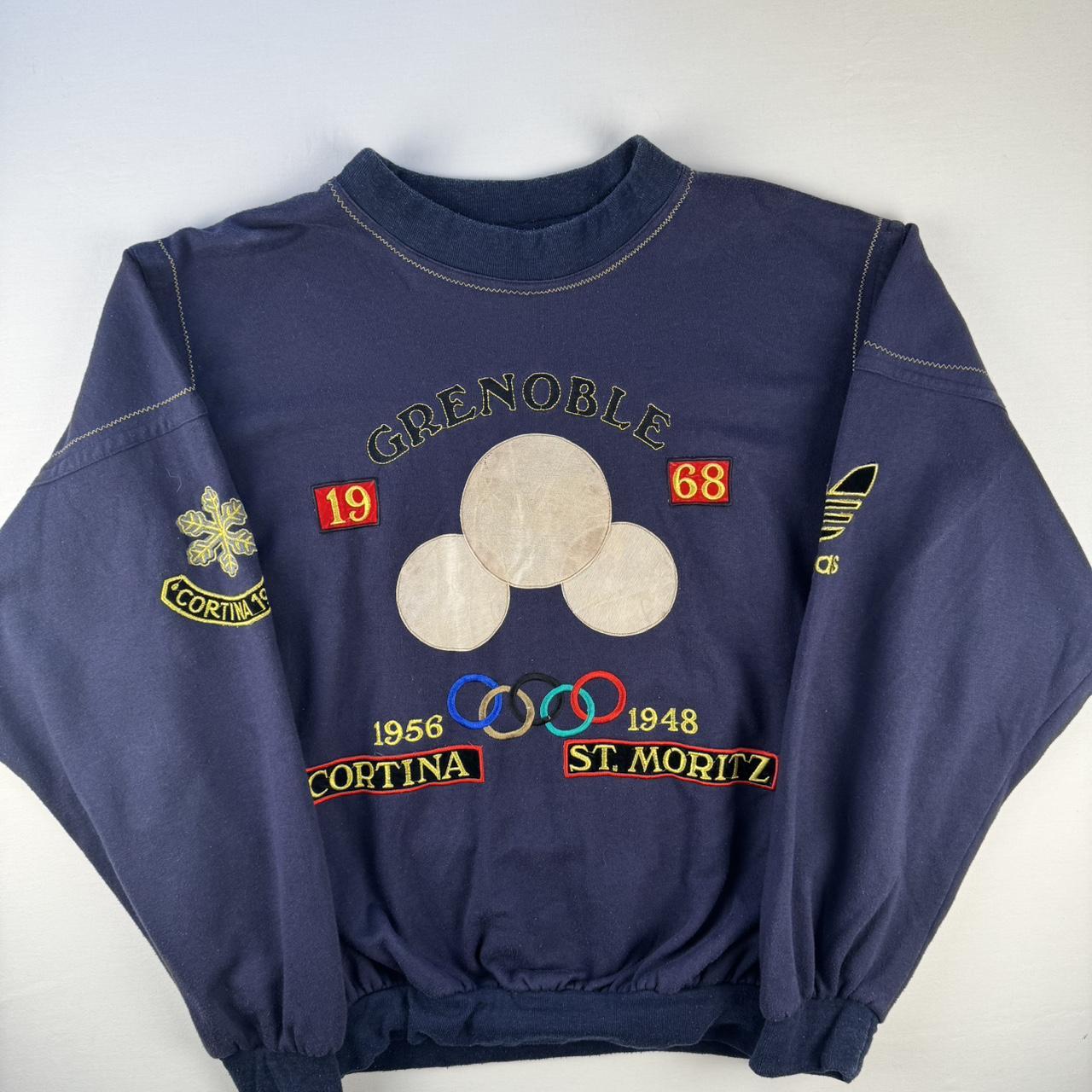 1980s Adidas Olympic Rare Embroidered Sweatshirt XL
