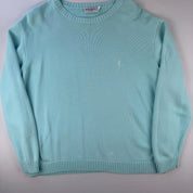 Yves Saint Laurent Crewneck Knit Sweater in Blue Size XL