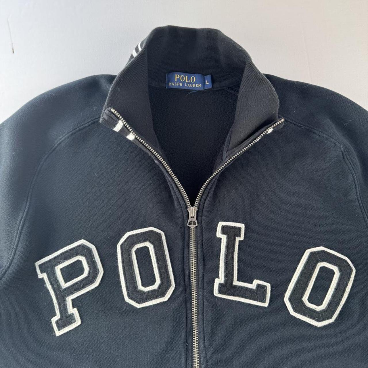 Polo Ralph Lauren Cotton Embroidered Fleece Logo Full Zip L