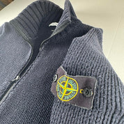 2005 Authentic Stone Island Thick Knitted Full Zip Jumper XXL
