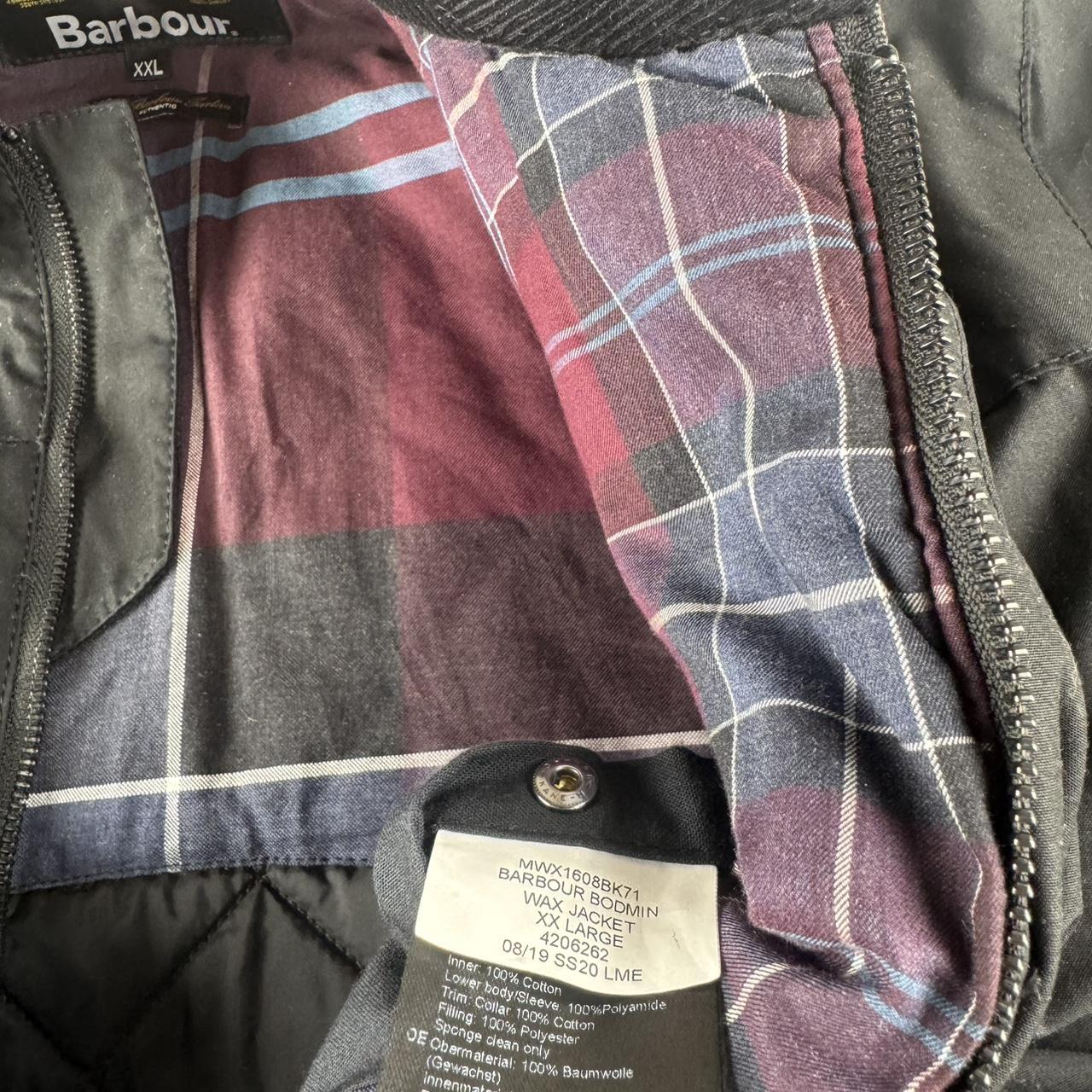 Black Barbour Bodmin Wax Jacket with Corduory Collar XXL