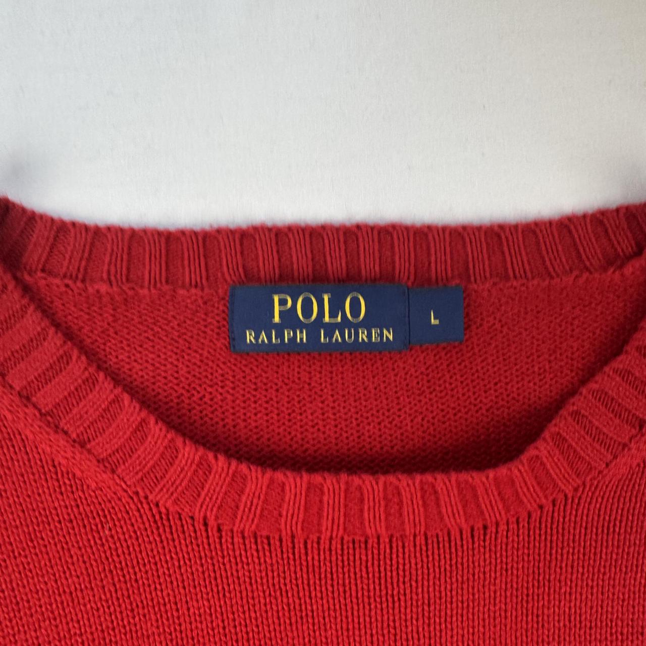 Polo Ralph Lauren Crewneck Knit Sweater in Red Size L