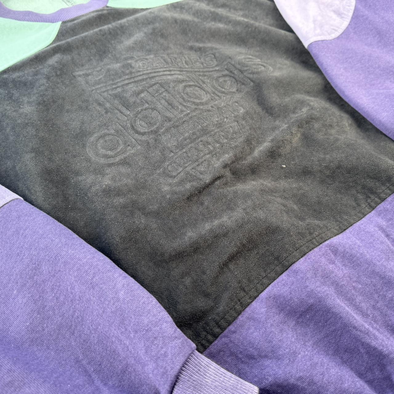 1990s Adidas Funky Pattern Spellout Sweatshirt XL