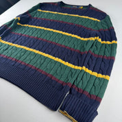Polo Ralph Lauren Striped Cable Knit Jumper