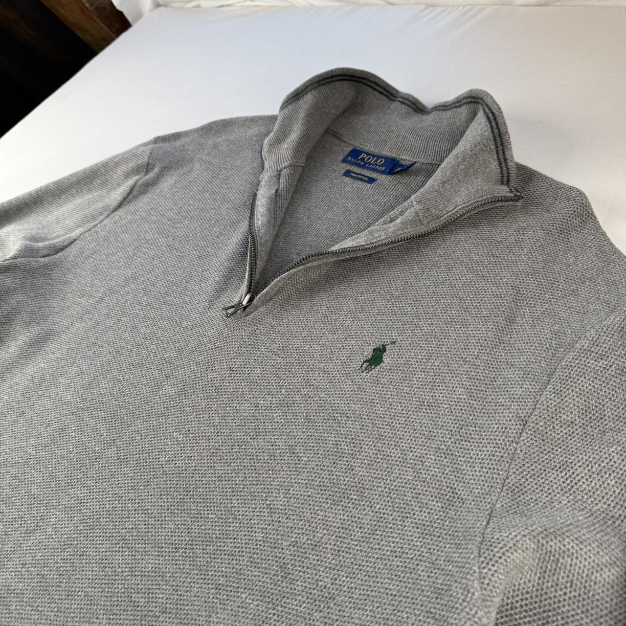 Polo Ralph Lauren Green Embroidered Pony Quarter Zip Jumper XL