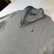 Polo Ralph Lauren Green Embroidered Pony Quarter Zip Jumper XL