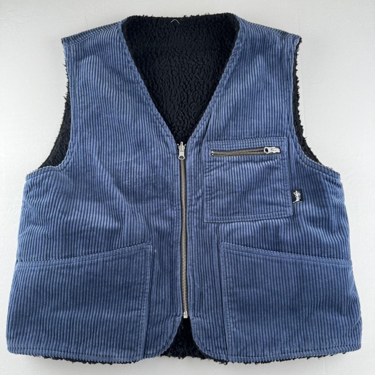 Unisex Rare Stussy Reversible Sherpa Corduroy Gilet Size Small