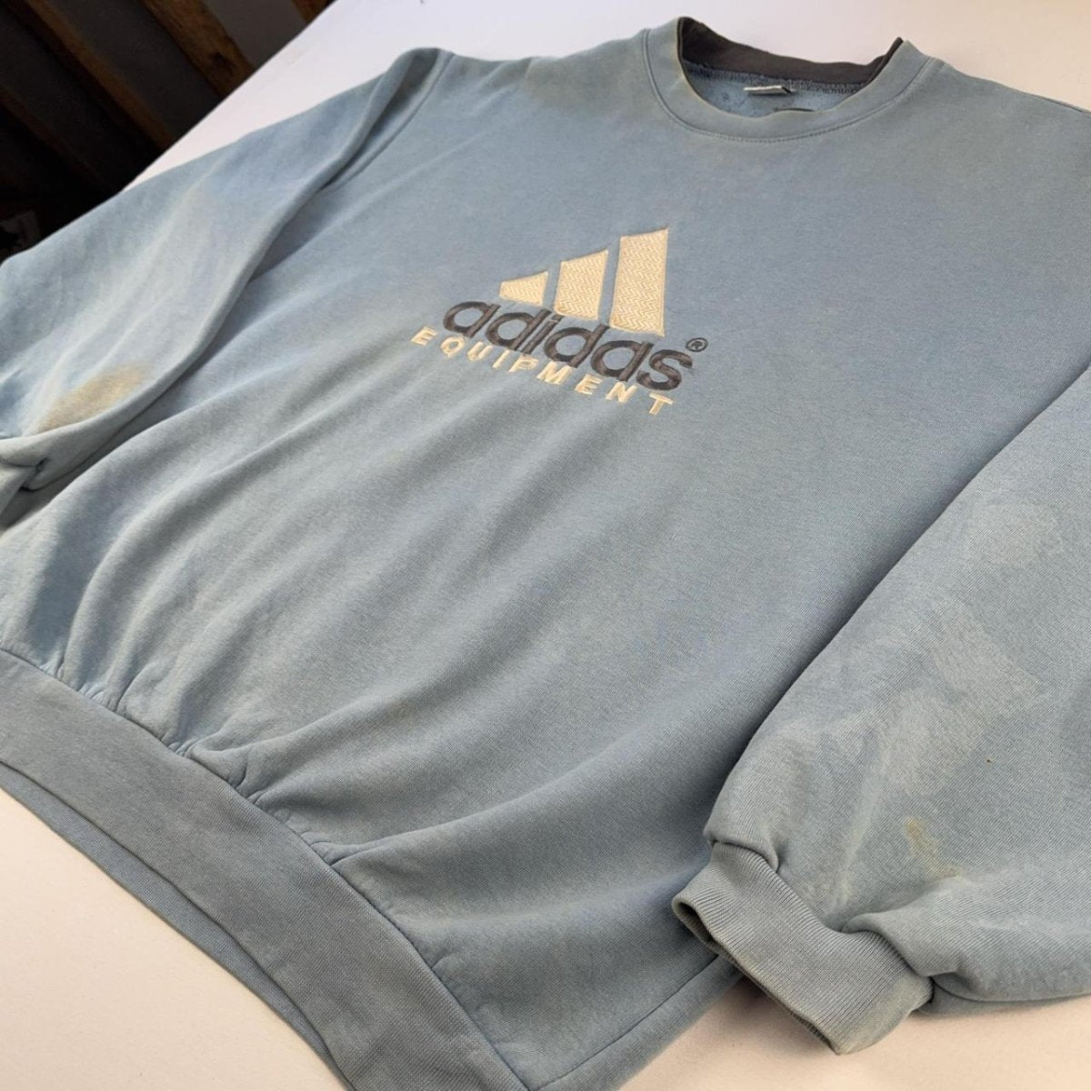 Adidas Crewneck Sweatshirt in Blue Size - Threads Uncovered