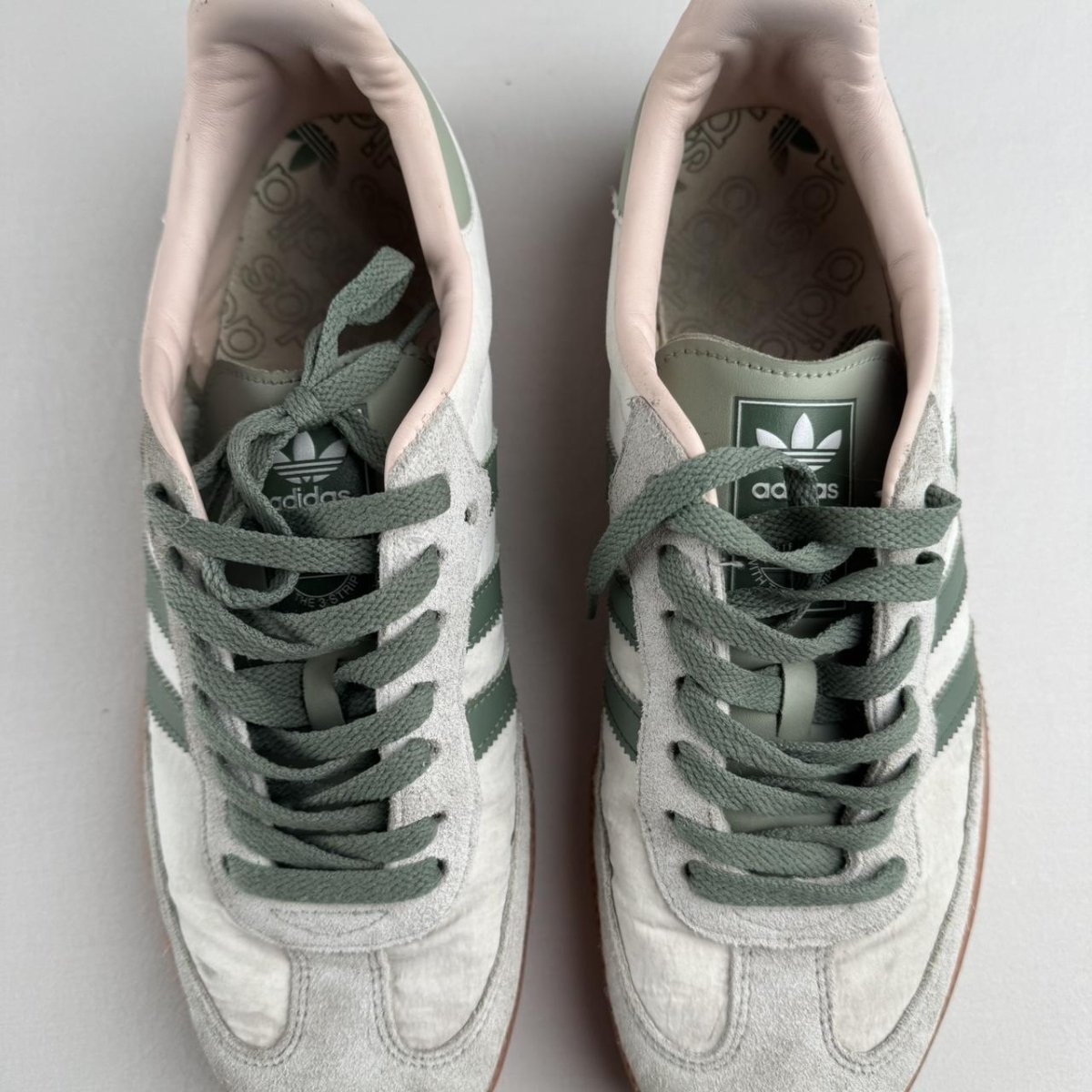 Adidas White and Green Sambas OG UK9 - Threads Uncovered