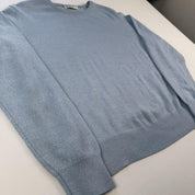 Baby Blue 1990s Merino Wool Burberrys Jumper 8 - Threads Uncovered