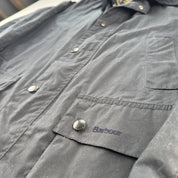 Barbour Ashby Wax Jacket Small Dark Navy S - Threads Uncovered