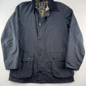Barbour Ashby Wax Jacket Small Dark Navy S - Threads Uncovered