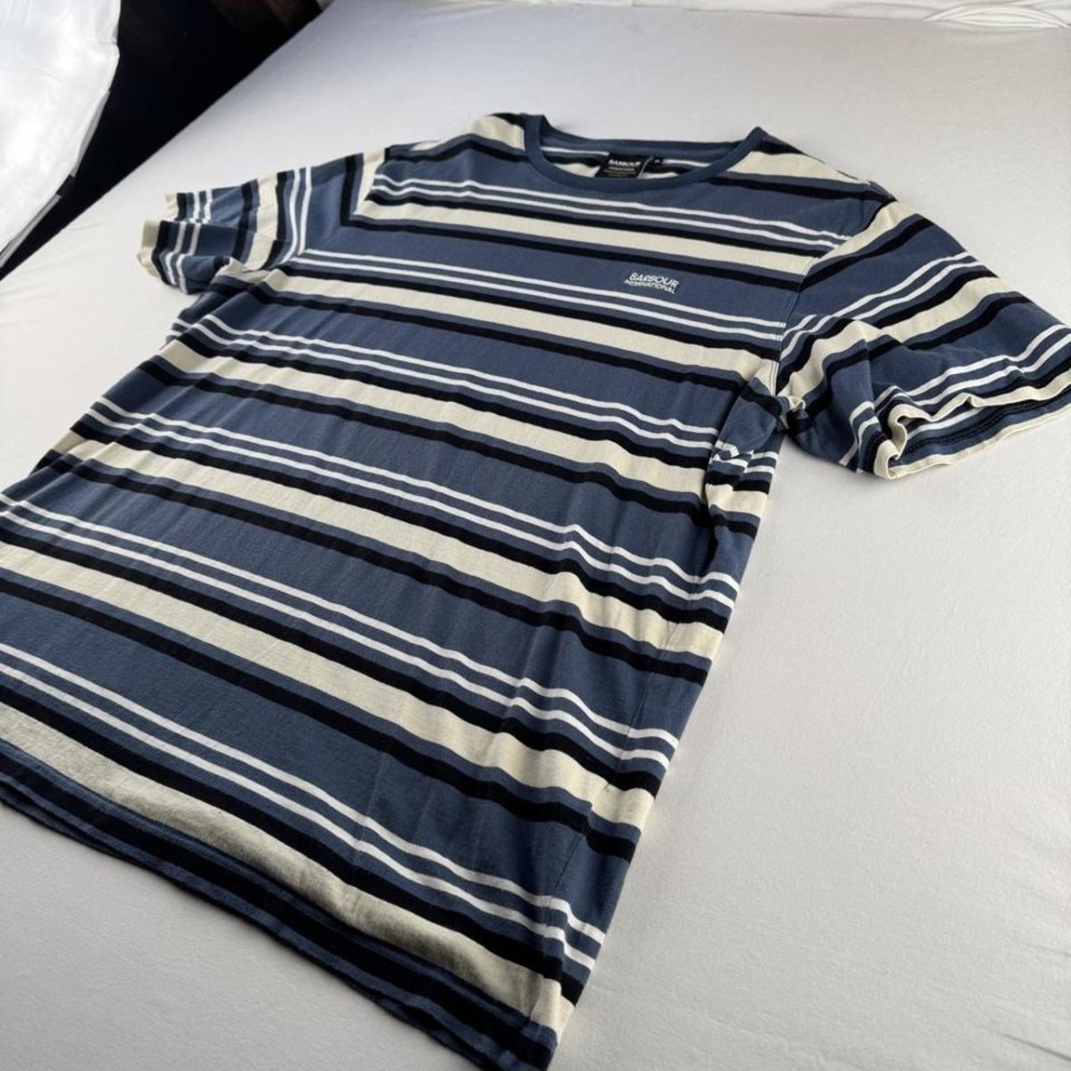 Barbour Striped Oversized T-Shirt XL - Threads Uncovered