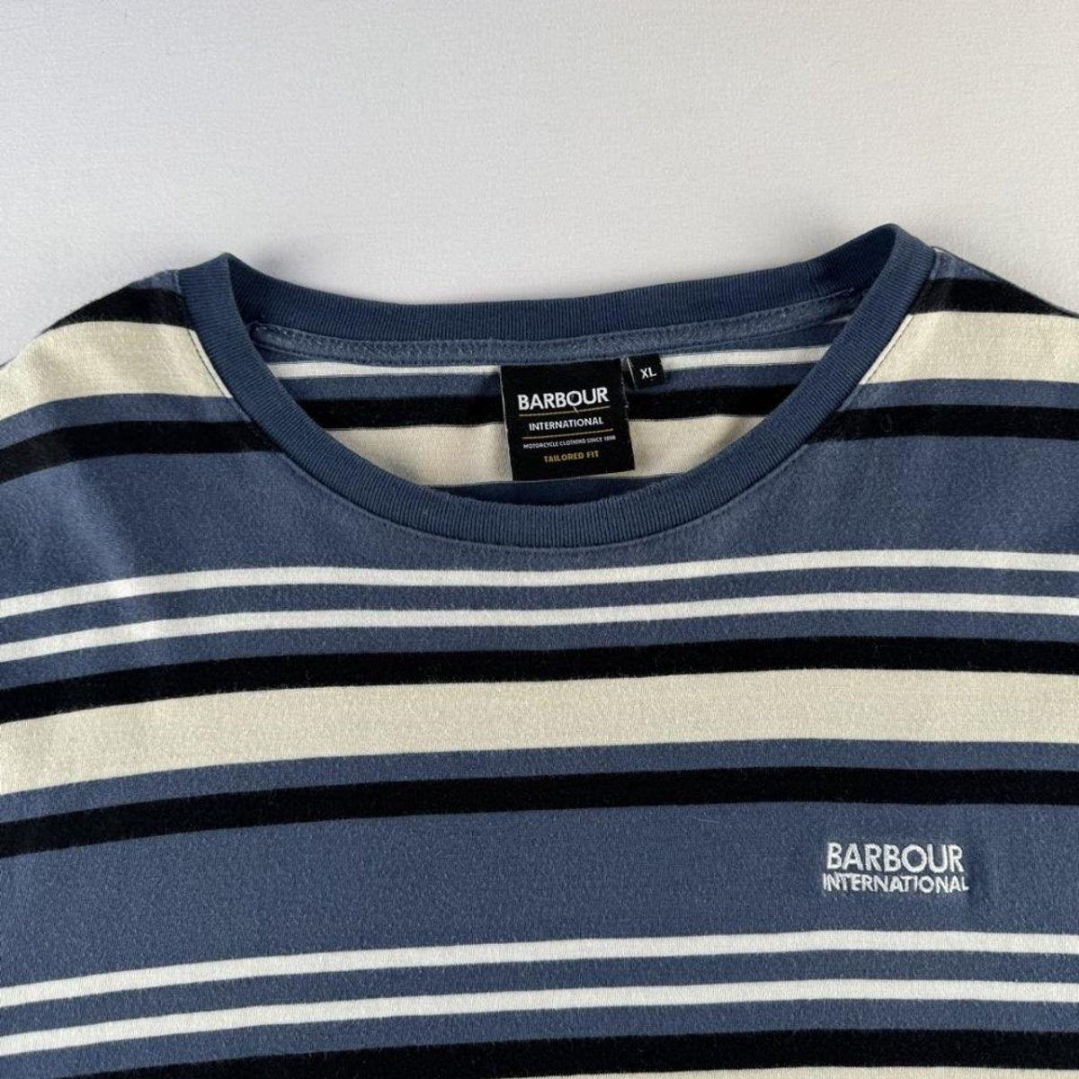 Barbour Striped Oversized T-Shirt XL - Threads Uncovered