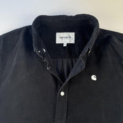 Black Carhartt WIP Long Sleeve Madison Corduroy Button Down Shirt M - Threads Uncovered