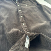 Brown Carhartt WIP Long Sleeve Madison Corduroy Button Down Shirt Small - Threads Uncovered